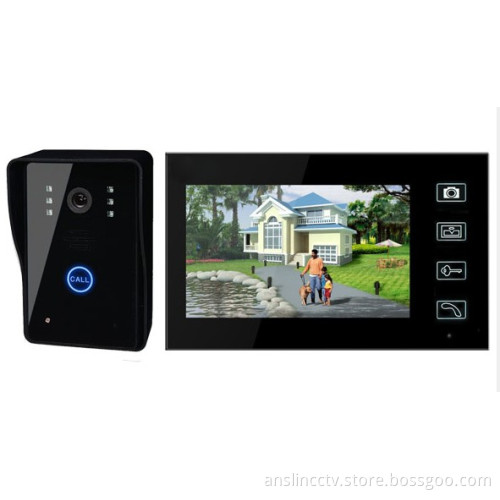 7inch Wireless Door Phone Doorbell Intercom With Touch Key Camera